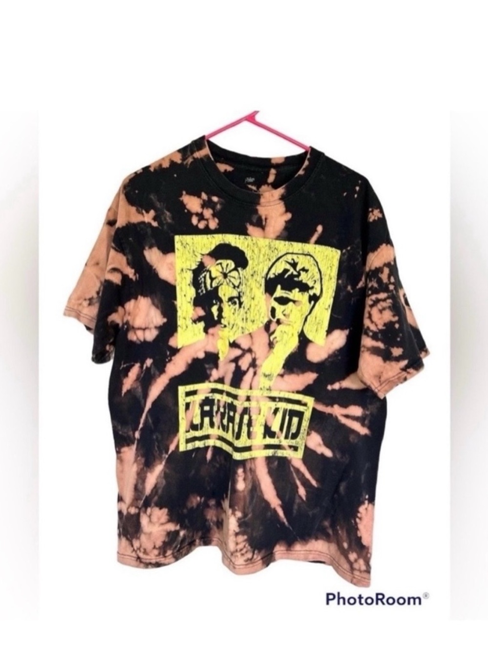 Karate Kid Bleach Dyed Graphic Tee XL Vintage Style Movie Shirt